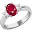Picture of An exquisite Ruby & diamond ring in 18ct white gold (In stock)