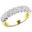 Picture of A beautiful Princess Cut diamond eternity ring in 18ct yellow & white gold (In stock)