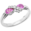 Picture of A stunning Pink Sapphire & Diamond ring in 18ct white gold (In stock)