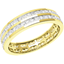 Picture of A stylish full set brilliant cut double row diamond set wedding/eternity ring in 18ct yellow gold (In stock)