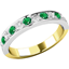 Picture of A stunning emerald & diamond eternity ring in 18ct yellow & white gold (In stock)