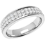 Picture of An elegant double row diamond set ladies wedding band in 18ct white gold