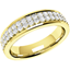Picture of An elegant double row diamond set ladies wedding band in 18ct yellow gold