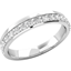 Picture of A beautiful offset ladies diamond set wedding ring in platinum