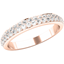 Picture of A stylish Round Brilliant Cut double row diamond set ladies wedding/eternity ring in 18ct rose gold