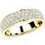 Picture of A stunning Round Brilliant Cut triple row diamond set ladies wedding/eternity ring in 18ct yellow gold