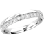 Picture of A stylish offset ladies diamond set wedding/eternity ring in 18ct white gold