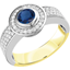 Picture of A beautiful sapphire & diamond cocktail ring in 18ct yellow & white gold