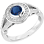 Picture of An elegant sapphire & diamond cocktail ring in 18ct white gold
