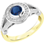 Picture of An elegant sapphire & diamond cocktail ring in 18ct yellow & white gold