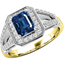 Picture of A gorgeous sapphire & diamond cluster style ring in 18ct yellow & white gold