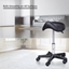 Picture of HOMCOM Salon Spa Swivel Saddle Stool-Black