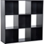 Picture of HOMCOM 3-tier 9 Cubes Storage Unit Particle Board Cabinet Bookcase Organiser Home Office Shelves Black
