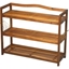 Picture of HOMCOM 12 Pairs Shoe Rack W/ Slipper Hanger, Acacia Wood-Teak Colour