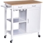 Picture of HOMCOM Kitchen Island W/2 Drawers-White/Natural Wood Colour