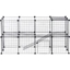 Picture of Pawhut Guinea Pig Playpen Rabbit Playpen Metal Wire Fence Indoor Outdoor Small Animal Cage 36 Panel Enclosure Black