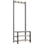 Picture of HOMCOM MDF Freestanding 4 Hook Hallway Rack Black