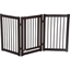 Picture of PawHut MDF Freestanding Expandable Pet Gate w/ Latched Door Brown