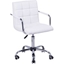 Picture of HOMCOM PU Leather Computer Chair, Adjustable Height-White