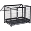 Picture of Pawhut Metal Kennel Cage W/Wheels and Crate Tray, 109Lx76Wx87H cm