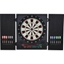 Picture of HOMCOM Electronic Dartboard In Case LED Scoreboard w/ 12 Darts 30 Heads Side Storage Cabinet Classic Game Family Fun Game Black White