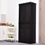 Picture of HOMCOM Storage Cabinet Cupboard Drawer Kitchen Pantry Home Organizer Furniture (Black)