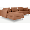 Picture of Vento 3 Seater Left Hand Facing Chaise End Sofa, Texas Tan Leather