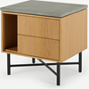 Picture of Dara Bedside Table, Oak & Concrete