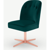 Picture of Margot Office Chair, Seafoam Blue Velvet & Copper