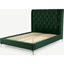 Picture of Romare Double size Bed, Bottle Green Velvet with Copper Legs