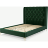Picture of Romare Double size Bed, Bottle Green Velvet with Brass Legs