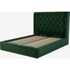 Picture of Romare King size Bed with Ottoman, Bottle Green Velvet