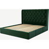 Picture of Romare Super King size Bed  with Drawers, Bottle Green Velvet