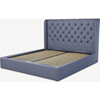 Picture of Romare Super King size Bed  with Ottoman, Denim  Cotton
