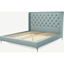 Picture of Romare Super King size Bed, Sea Green Cotton with Copper Legs