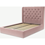 Picture of Romare Double size Bed  with Ottoman, Heather Pink Velvet