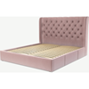 Picture of Romare Super King size Bed  with Drawers, Heather Pink Velvet