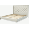 Picture of Romare Super King Size Bed, Putty Cotton with Nickel Legs
