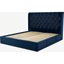 Picture of Romare Super King size Bed  with Drawers, Regal Blue Velvet
