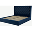 Picture of Romare Super King size Bed  with Ottoman, Regal Blue Velvet