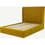 Picture of Romare Double size Bed  with Drawers, Saffron Yellow Velvet