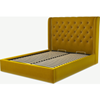 Picture of Romare King size Bed  with Ottoman, Saffron Yellow Velvet