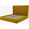 Picture of Romare Super King size Bed  with Ottoman, Saffron Yellow Velvet