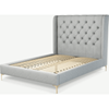 Picture of Romare Double size Bed, Wolf Grey Wool with Brass Legs