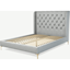 Picture of Romare King size Bed, Wolf Grey Wool with Brass Legs