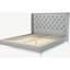 Picture of Romare Super King size Bed, Wolf Grey Wool with Brass Legs