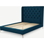Picture of Romare Double size Bed, Navy Wool with Copper Legs