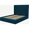 Picture of Romare King size Bed  with Ottoman, Navy Wool