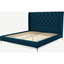 Picture of Romare Super King size Bed, Navy Wool with Copper Legs