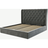 Picture of Romare Super King size Bed  with Ottoman, Steel Grey  Velvet